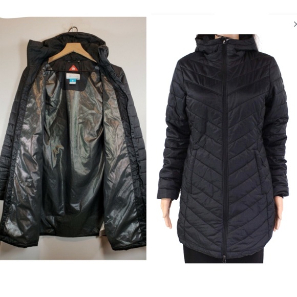 Columbia Morning Light Long Hooded Omni Heat Coat Jacket